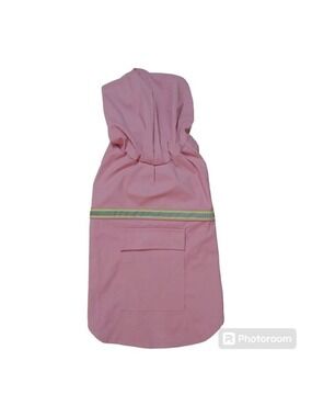Pink Raincoat Size 2XL with Reflective Stripe, Velcro Closure, W/Leash Hole, 2XL